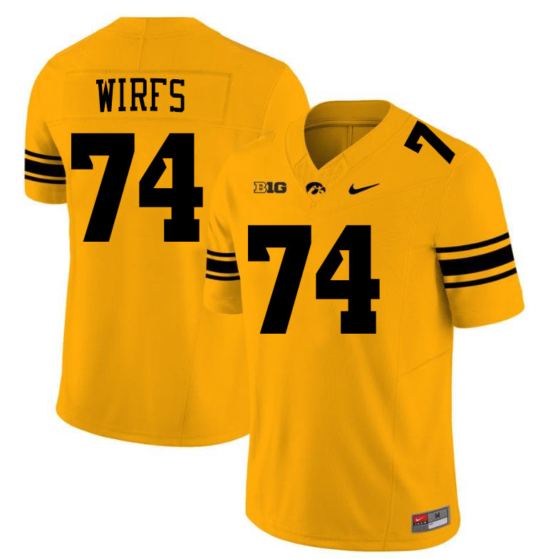 Tristan Wirfs Iowa Jersey,University Of Iowa Hawkeyes Fotoball Uniforms,Jersey,Gears-Gold